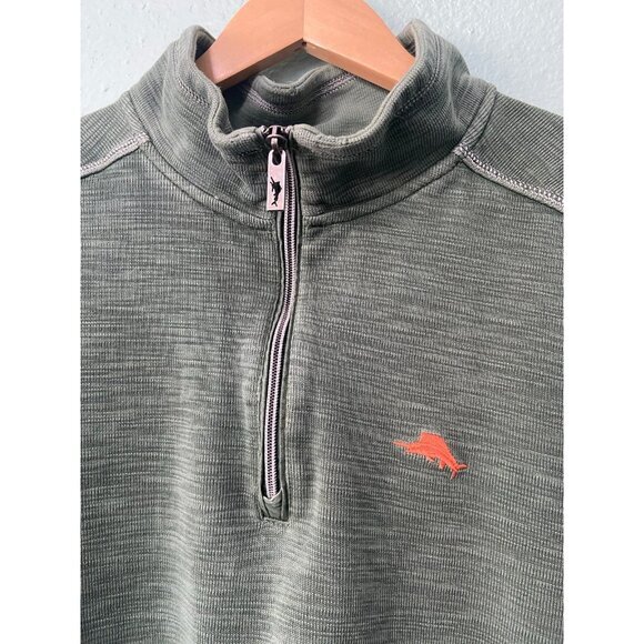 Tommy Bahama‎ Women's Plus Size Olive Green 1/4 pullover Zip Sweater Size 1x - Picture 4 of 8